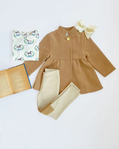 Maude's LS Pima Peter Pan Collar Shirt & Onesie Highland Horses
