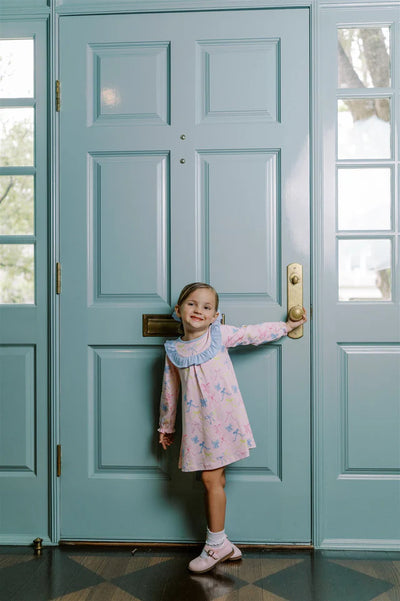 Ribbon Party Long Sleeve Dress