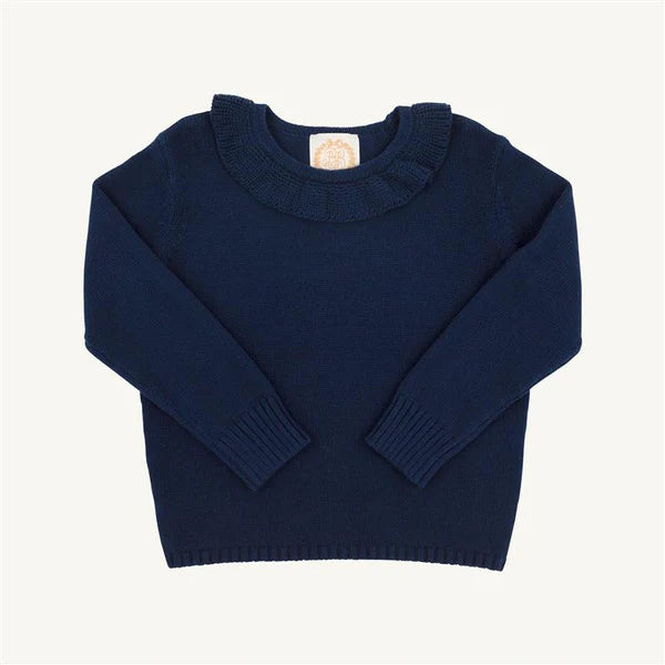 Reece Ruffle Sweater Nantucket Navy