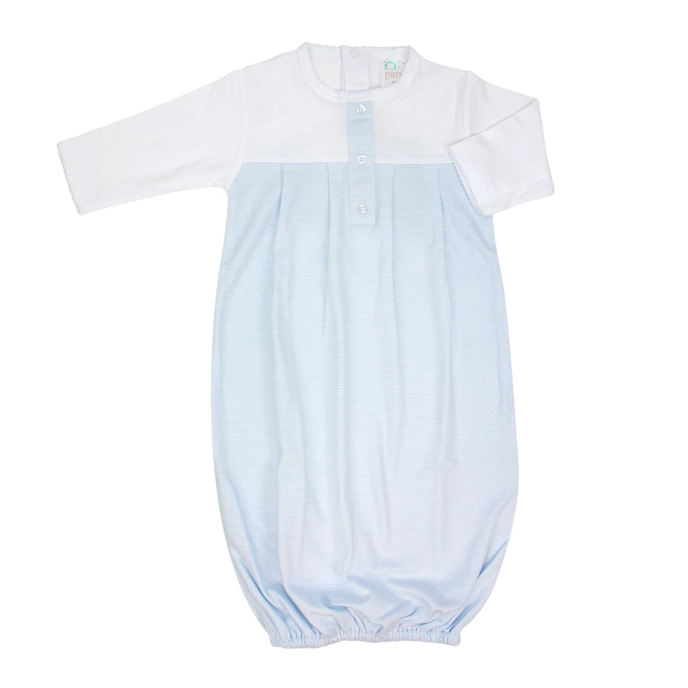 Sweet Stripes Pima Gown - Blue/White