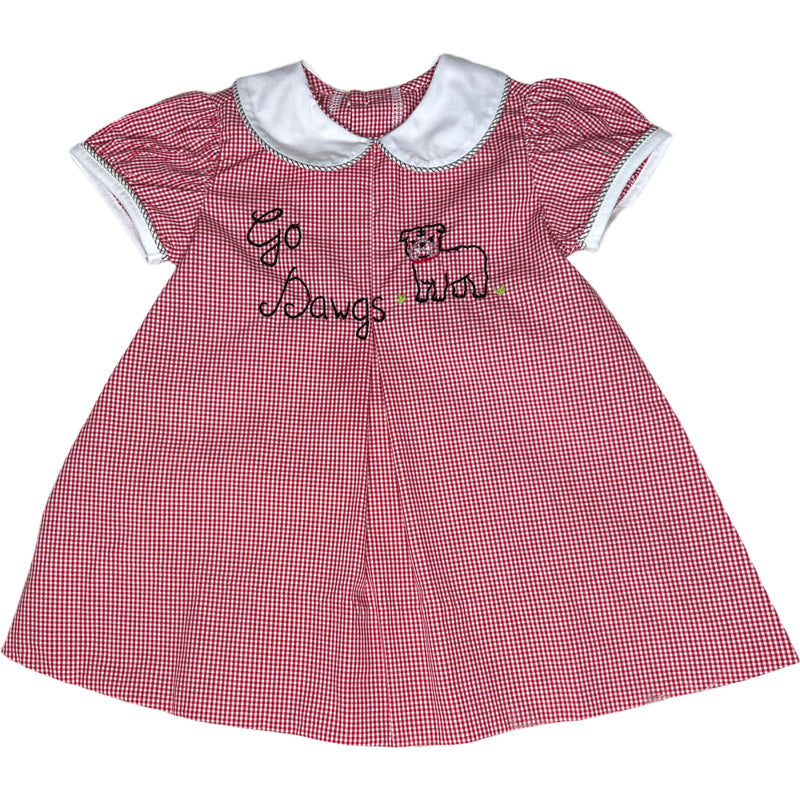 UGA Go Dawgs Embroidered Dress