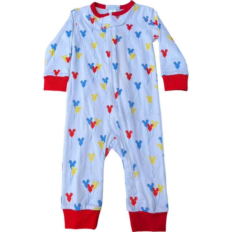 Balloon Mickey Zipper Footless Jammies