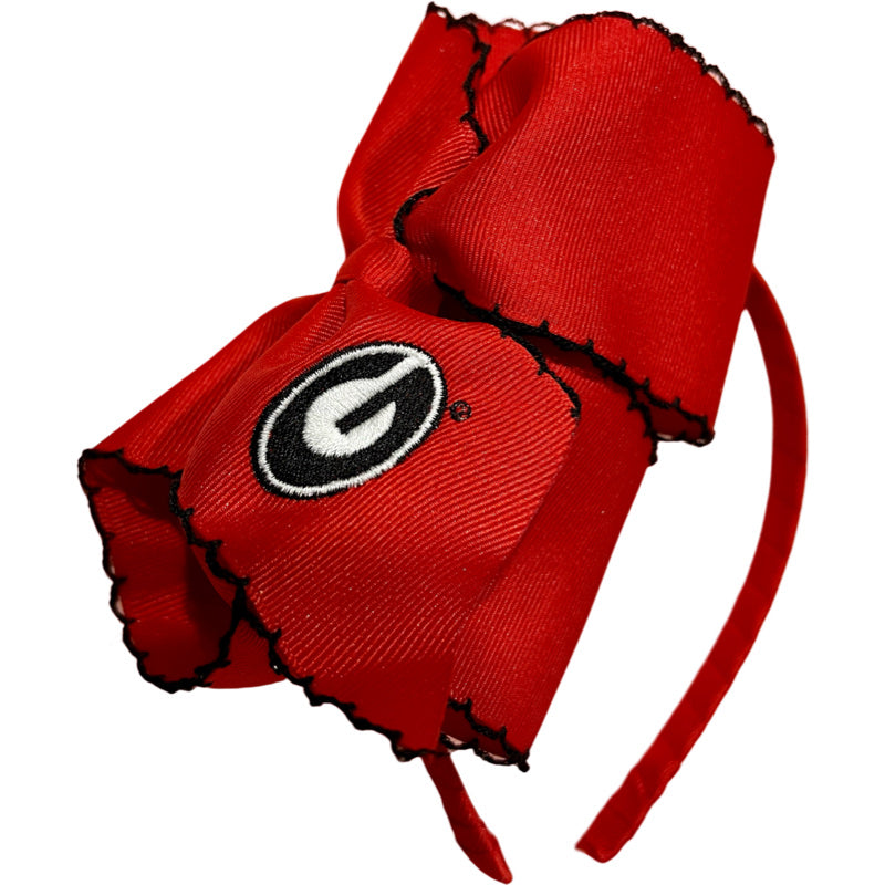 King Bow UGA Hard Wrapped Headband