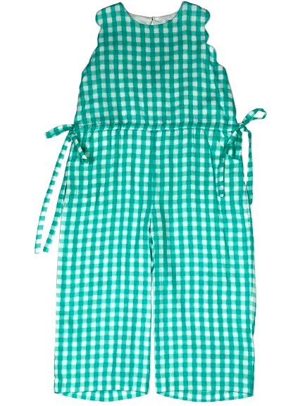 Gingham Jumpsuit - Turquoise