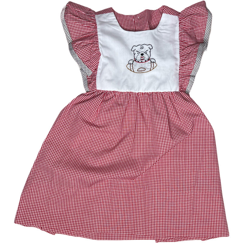 UGA Football Dawg Embroidered Dress