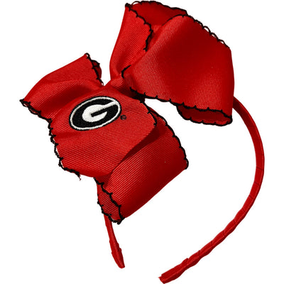 King Bow UGA Hard Wrapped Headband