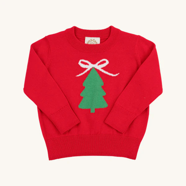 Isabelle's Intarsia Sweater Richmond Red, Christmas Tree