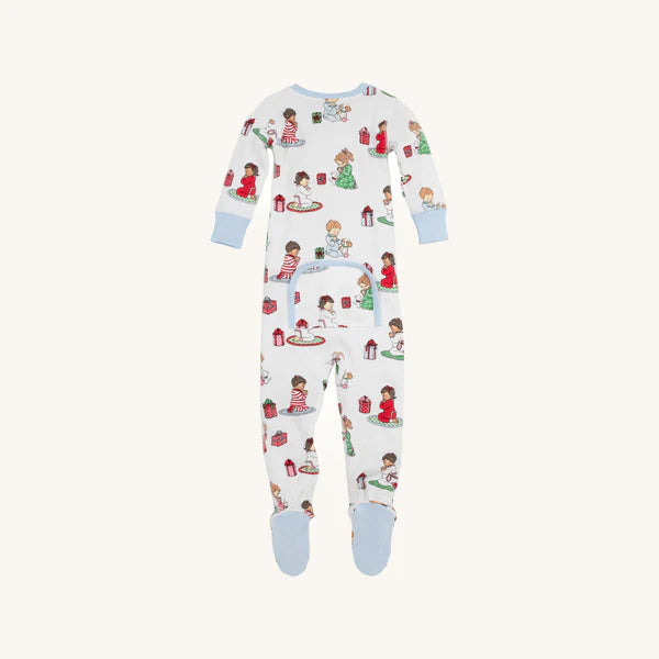 Knox's Night Night Footed Holiday Patience and Prayers, Buckhead Blue