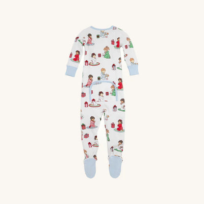 Knox's Night Night Footed Holiday Patience and Prayers, Buckhead Blue