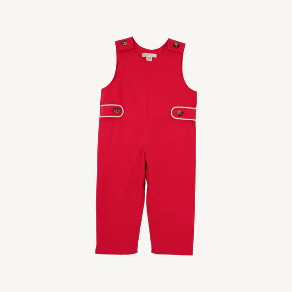 Lawson Longall Broadcloth Richmond Red, Osprey Oatmeal