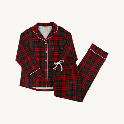 Let Me Lounge Set Paces Mill Plaid, Worth Avenue White