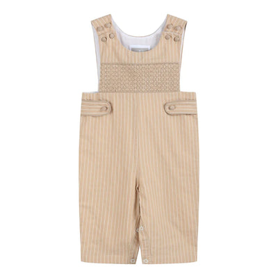 Light Brown Pinstripe Smocked Jon Jon