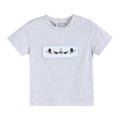 Light Gray Mallard Smocked Shirt and Shorts