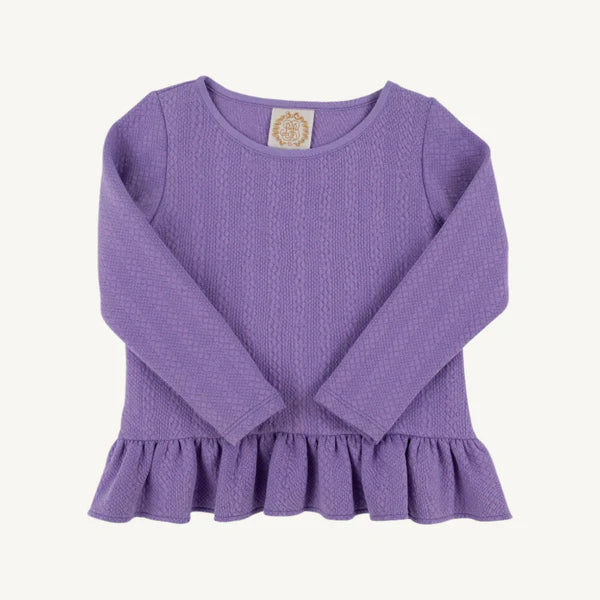 LS Quilted  Love You Back Top Palisades Purple