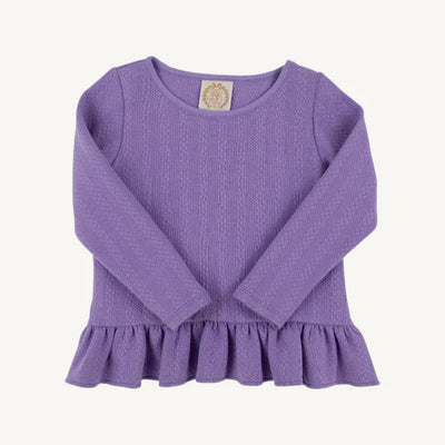 LS Quilted  Love You Back Top Palisades Purple