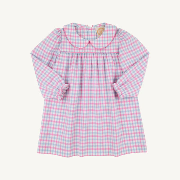 LS Maerin Fitz Frock Barrington Blue & Hamptons Hot Pink Gingham (Flannel)