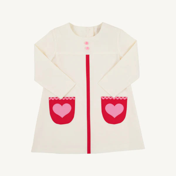LS Peggy's Pocket Dress Palmetto Pearl, Richmond Red, Hamptons Hot Pink, Hearts (Broadcloth)