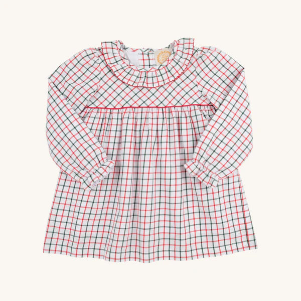 LS Ramona Ruffle Dress Old Town Tattersall, Richmond Red