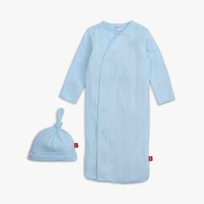 Blue Love Lines Magnetic Gown & Hat Set