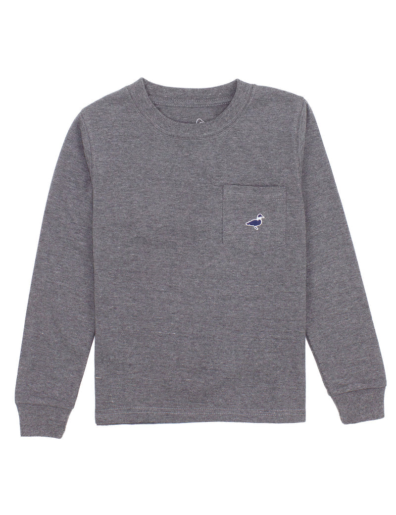 LD Parker Pocket Tee Dark Heather Gray