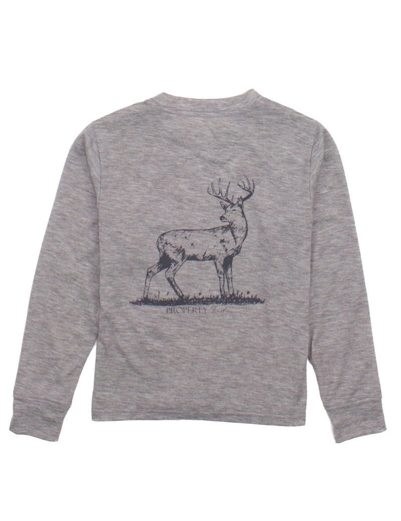 LD Portland Pocket Tee Whitetail Light Heather Gray