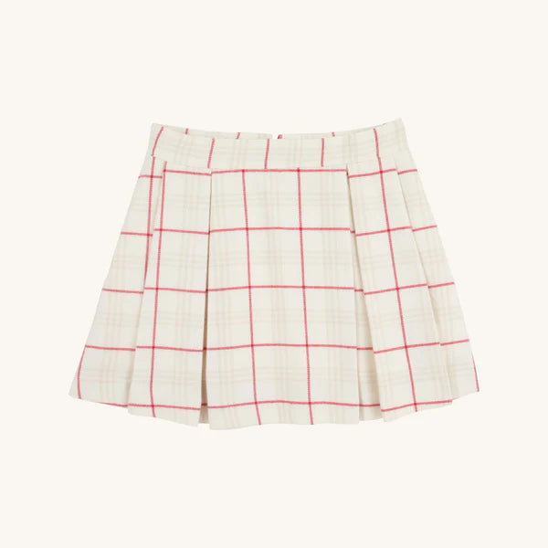 Parson Pleated Skirt Woven Yarn Oak Park Plaid