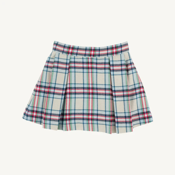 Parson Pleated Skirt Woven Yarn Ardmore Pier Plaid