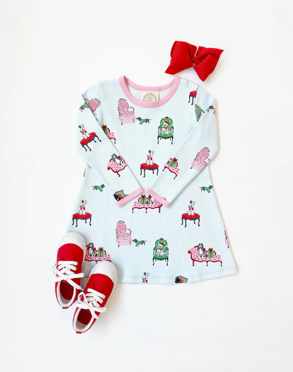 LS Polly Play Dress Paw-recious, Hamptons Hot Pink
