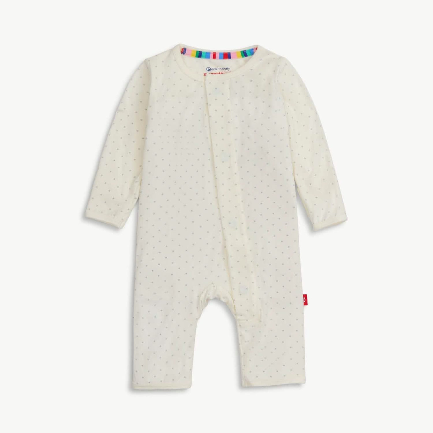 Pin Dot Cream Modal Magnetic Coverall