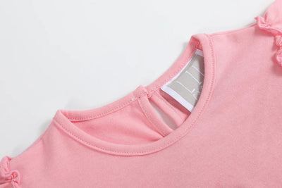 Pink Birthday Girl Ruffle Top and Skort Set