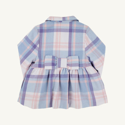 Pippa Peacoat Peach Blossom Plaid with Palm Beach Pink