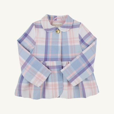 Pippa Peacoat Peach Blossom Plaid with Palm Beach Pink