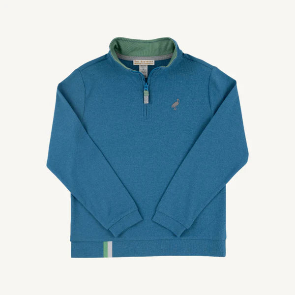 Prepletic Hayword Half Zip Barnsley Blue with Grantley Gray Stork