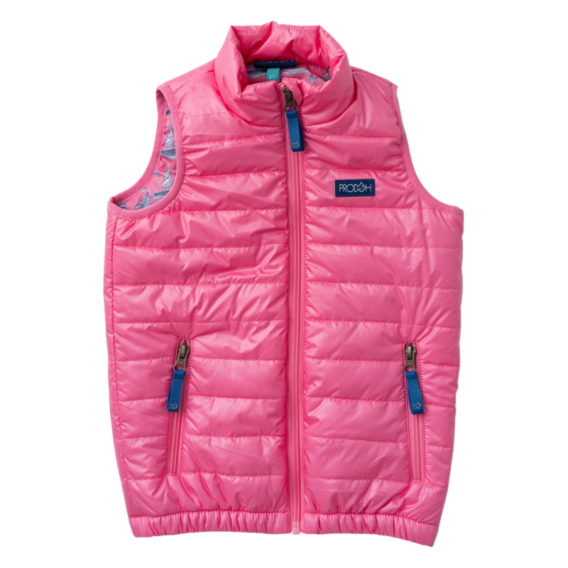 Puffer Vest - Pink Cosmos
