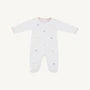 Rock Me Romper Worth Avenue White with Bow Embroidery