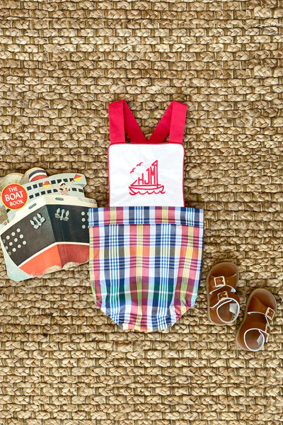 Sayre Sunsuit Montpelier Plaid WAW Rich Red