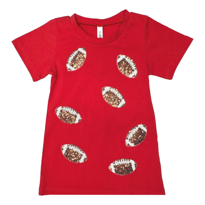 Game Day Football SS Dress Red
