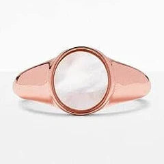 Mother of Pearl Signet Ring