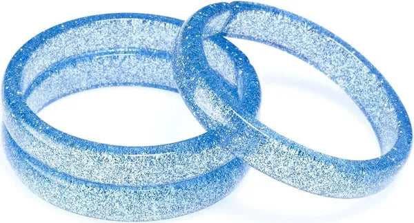 Glitter Light Blue Bangles