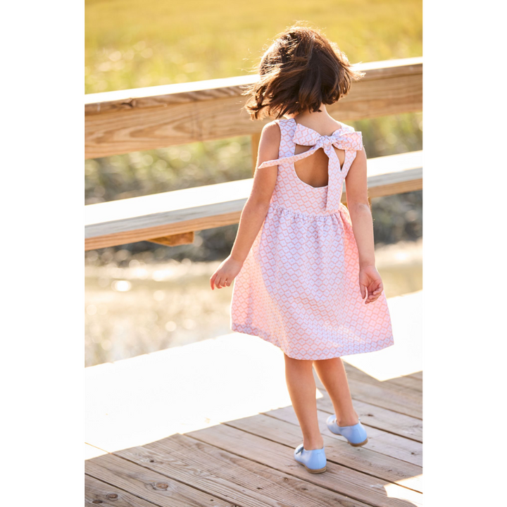 Jacquard Angelina Dress - Tangerine Floral