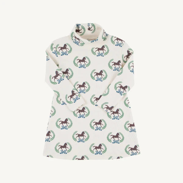 Tatum's Turtleneck Dress Highland Horses