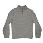 Collins Quarter Zip Olive Stripe