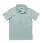 Inshore Performance Polo Ocean Wave Stripe