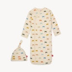 Le Tigre Organic Cotton Gown & Hat Set