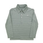 Banks Polo LS Aqua and White Stripe