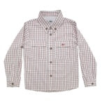 Flagler Fishing Shirt White Red Plaid