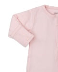 Kissy Breezy Cloud Pink Ruffle Footie with Zip