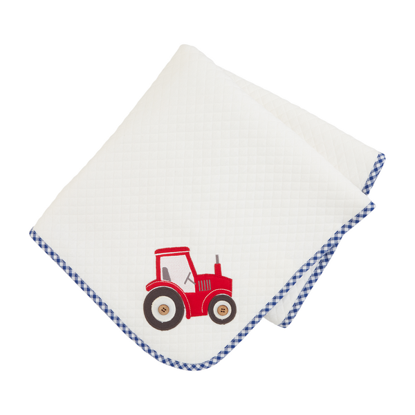 Tractor Pointelle Blanket