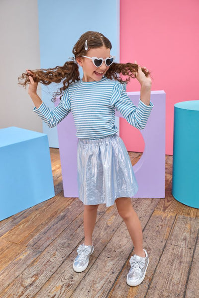 Circle Skort Icicle Metallic