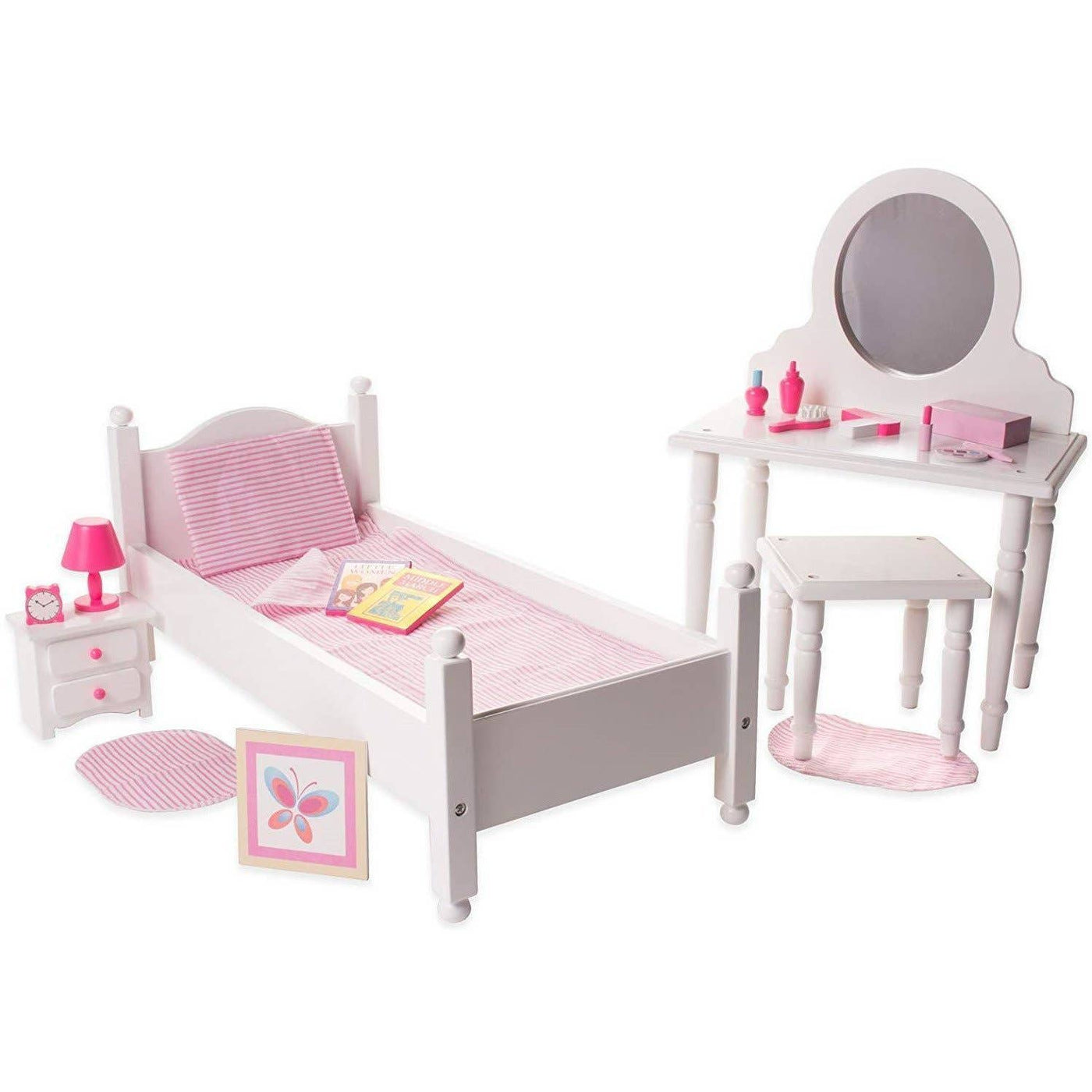 Doll Bed and Vanity with Accessories